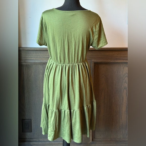 TORRID Size 00 Mini Rib Knit Babydoll Skater Dress 6049E1M - Picture 3 of 7